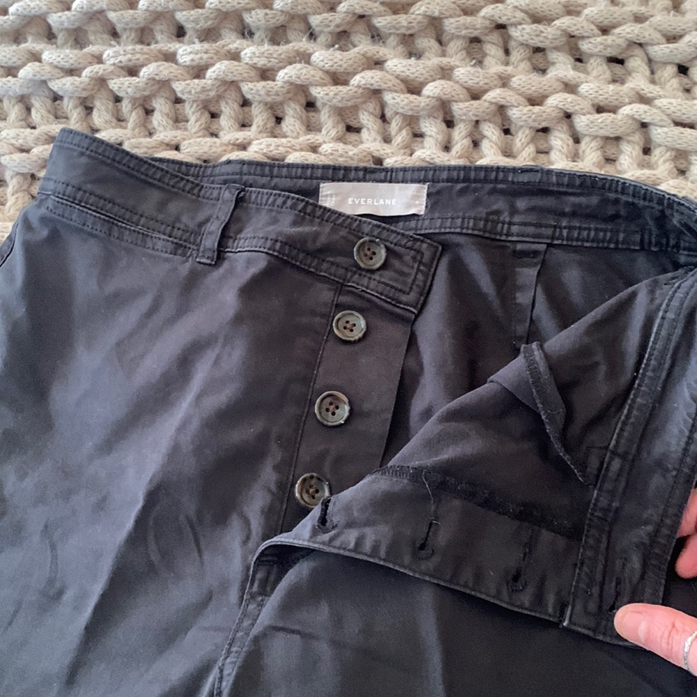 Everlane cropped canvas button fly pants